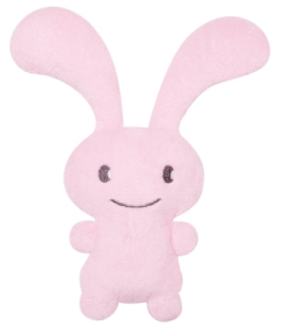 Peluche Hochet Funny Bunny Rose 24 cm